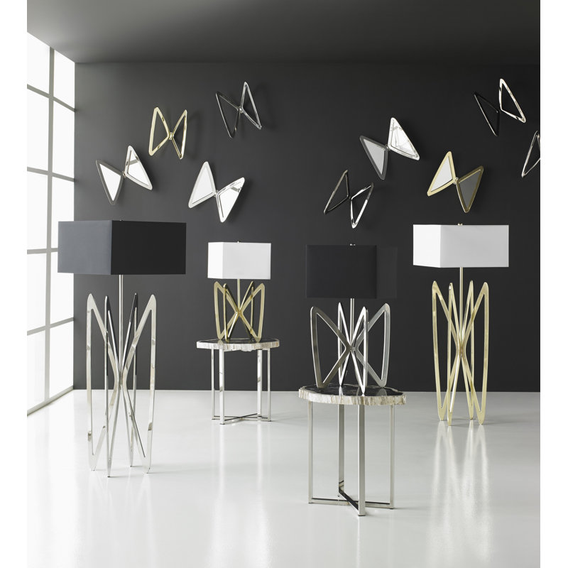 Butterfly Wall Décor, Plated Brass