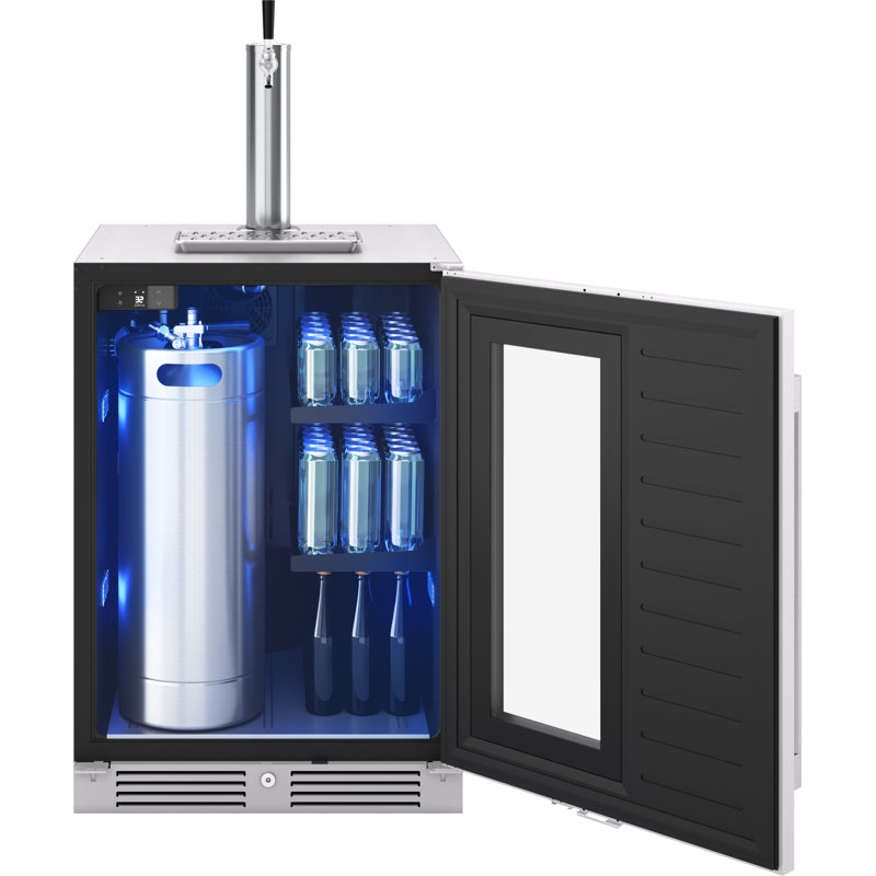 Presrv 5.6 cu. ft. Freestanding Kegerator with Door Lock and Adjustable Temperature