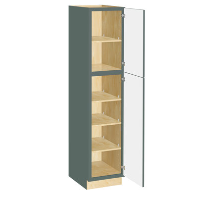 Gallery Express Ellison Plywood Assembled 18 in W X 21 in D X 84 in H Bath Kitchen Cabinet with Soft Close Right in Meadow