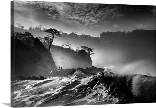 Reproduction de photo sur toile, "vagues present" par saelanwangsa, H 32 po x l 48 po x P 1,25 po
