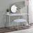 Tennos Writing Desk, White & Chrome Finish