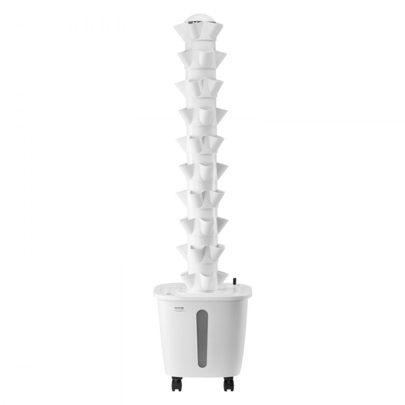 Système de culture hydroponique avec roue et jardin d'intérieur, H 51,57 po x l 13,78 po x P 13,78 po