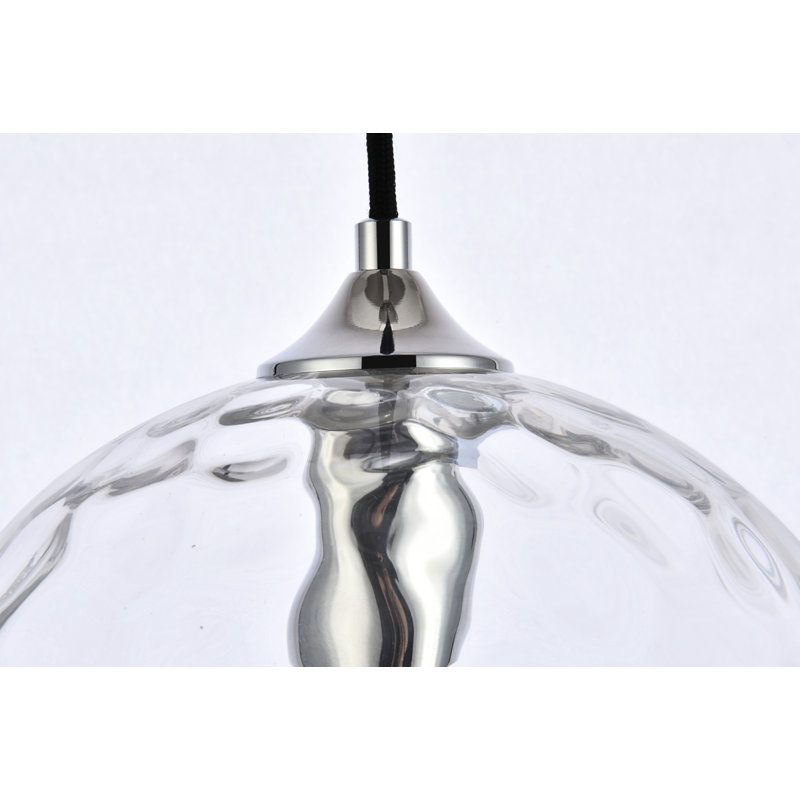 Douthit 1 - Light Single Pendant, Chrome, 10.3" H x 9.8" W x 9.8" D