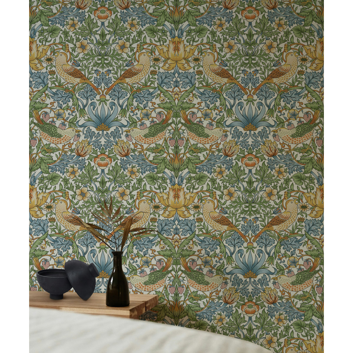 Lark Manor Strawberry Thief Wallpaper by William Morris Bryelle Peel ...