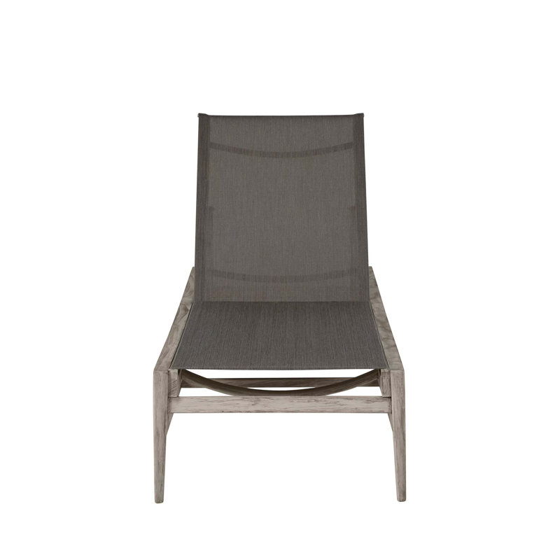 Coast Reclining Chaise Lounge, Oyster Teak/Gray Sling