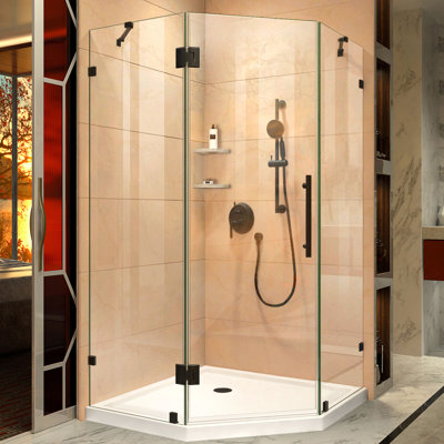 DreamLine Prism Lux 40" x 74.75" Neo-Angle Hinged Shower Enclosure with Base Included