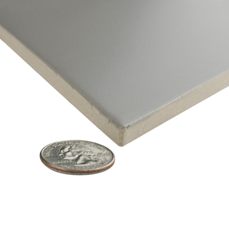 Rhombus Smooth 6" x 10" Porcelain Wall & Floor Tile, Dark Gray