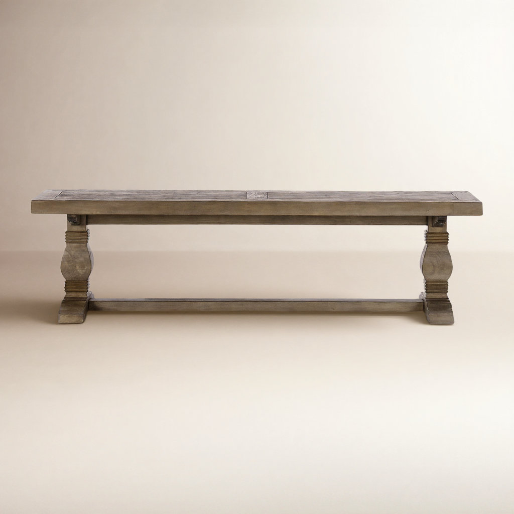 Rosalind Wheeler Kinston 83" Dining Bench, Distressed Brown, 18" H x 66" W x 16"D