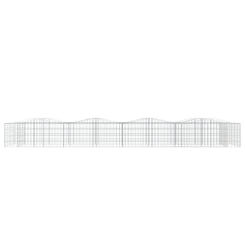 Avaiah Silver Metal Fence Panels Included, 50cm H x 400cm W x 100cm D