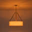Luminaire suspendu tambour en lin 4 lumières