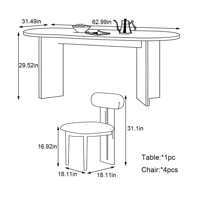 Petula, 29.52"H x 62.99"L x 31.49"W