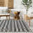 Home Conservatory Ticking Stripe Handwoven Indoor/Outdoor Area Rug-675770288