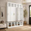 Armoire de rangement d'entrée de style ferme U-Can avec porte-chaussures et casiers d'exposition