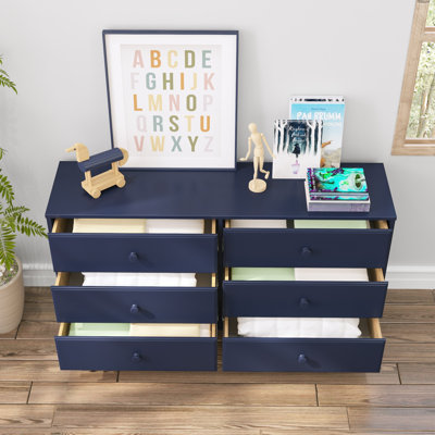 Commode 6 tiroirs en bois massif