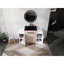 Armoire de salle de bain 48 po avec lavabo en céramique noire 2 compartiments, porte 48 po, 2 compartiments de rangement-876754823