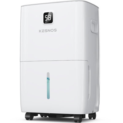 KESNOS Déshumidificateur à console de 150 pintes par jour pour les pièces jusqu'à 7000 pieds carrés Ft. (95 ° F, 90% HR)