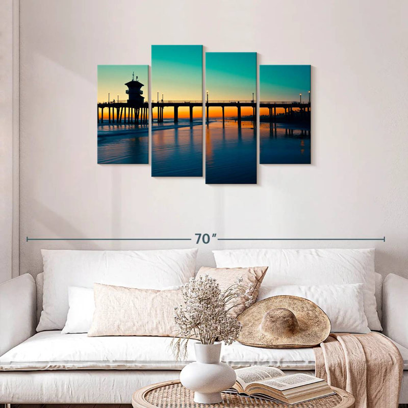Aletra Huntington Dock Nightfall, 27" H x 43" W