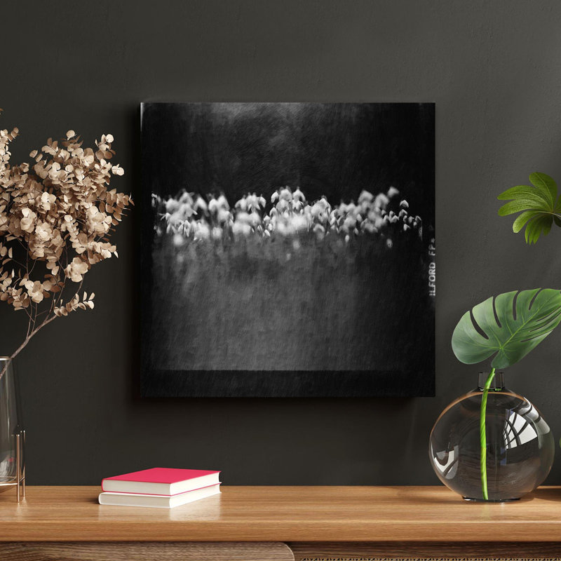 «Black and White Abstract», reproduction d'art rectangulaire sur toile tendue 1 pièce, H 12 po x l 12 po x P 2 po