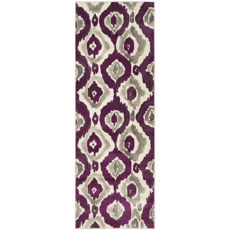 Tapis ikat performance Deasia Porcello, Tapis de couloir 2 pi 4 po x 6 pi 7 po