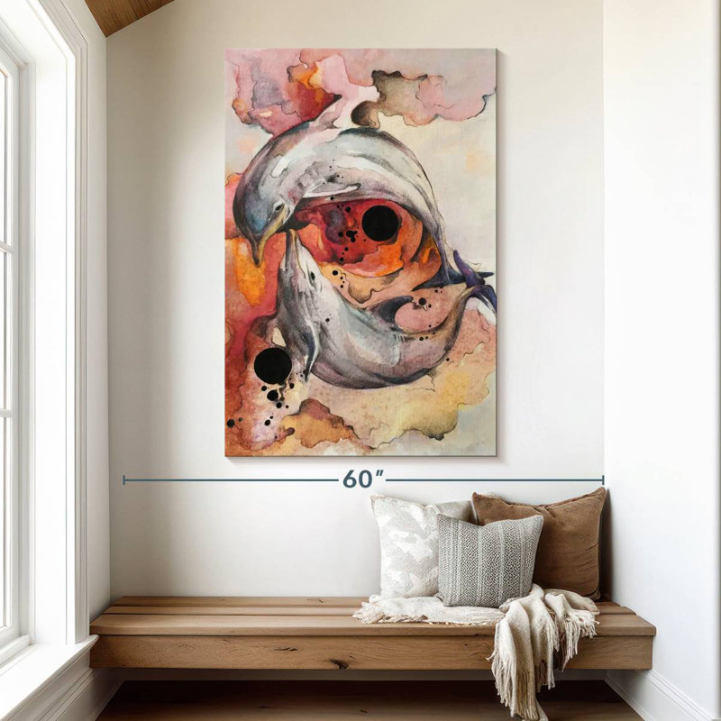 Hardie Dolphin Couple, 51" H x 34" W