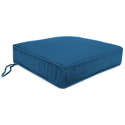 22.5" x 22.5" Outdoor Deep Seat Cushion with Ties and Welt