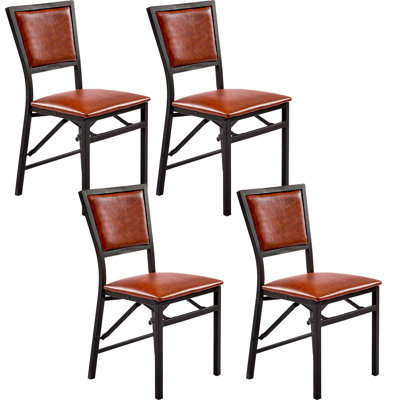 Ensemble de 4 chaises de salle à manger pliantes et rembourrées Ailse