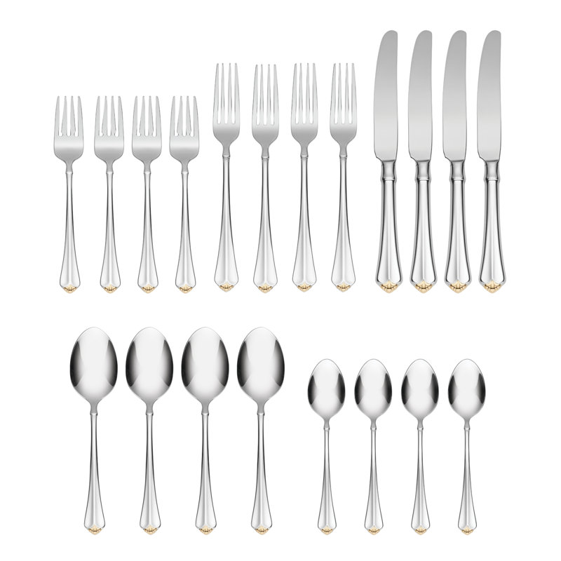 Oneida Golden Juilliard 20 Piece Fine Flatware Set