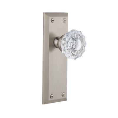 Grandeur Fifth Avenue Plate Double Dummy with Versailles Crystal Door Knob