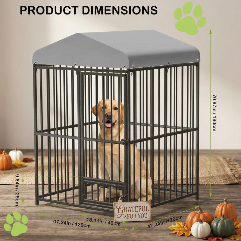 180cm H Metal Yard Kennel