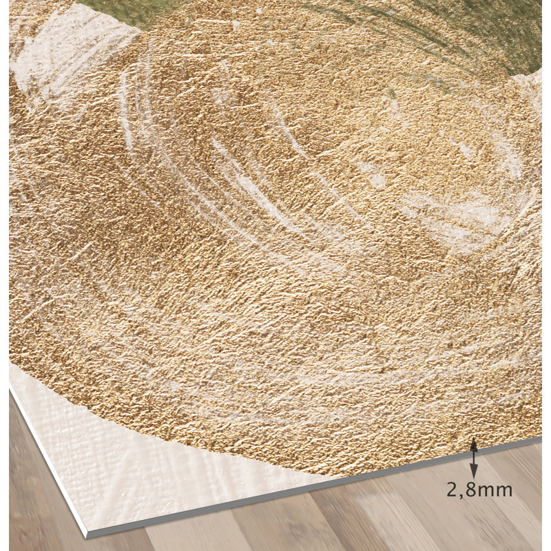 Dembinski Vinyl Machine Printed Area Rug, Rectangle 5'3" x 7'10.5"