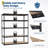Garage Storage Shelves 5 Tiers, Heavy Duty Storage Shelving Racks with 3000 Lbs Capacity, 60" L x 24" W x 72" H Metal Adjustable Shelving Unit for Kitchen Pantry Basement Bathroom Laundry