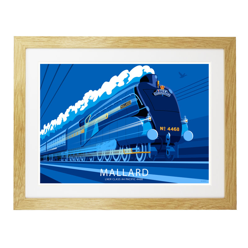 Mallard by Stephen Millership - Print, Oak, 33.5cm H x 43.5cm W x 2.2cm D