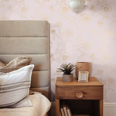 Peonies Peel and Stick Wallpaper