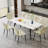 Modern Dining Chair Diamond Leather With Wooden And Metal Frame(Set of 4)-1822005958-1822005957