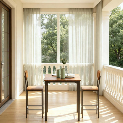 3-Piece Square Bar Table and Stool Set