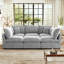 Canapé modulaire multifonctionnel gris, tissu chenille, design Modern Living