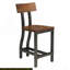 Chaises de hauteur comptoir industrielles, 2 pièces, brun rustique et bois bronze industriel