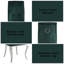 Ensemble de 2 chaises d'appoint en tissu et acier inoxydable Dekel Green-2060089159