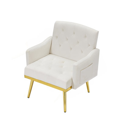Luxurious Velvet Armchair with Sturdy Metal Legs for Ultimate Comfort