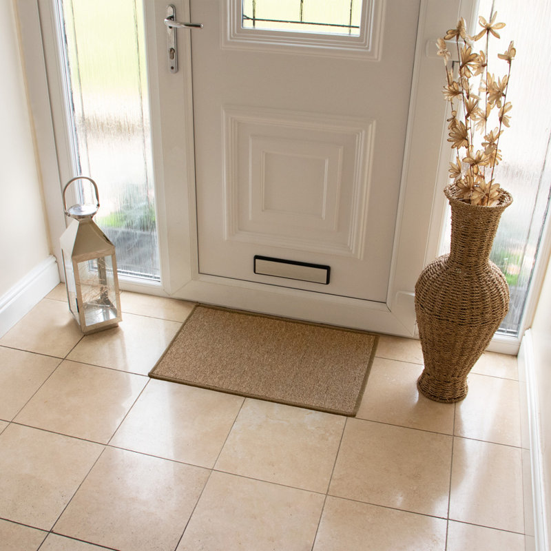Non-Slip Indoor Doormat, Brown, Rectangle W40 x L60 cm