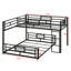 L-Shaped Bunk Bed with Corner Design, Space-Saving for Shared Rooms