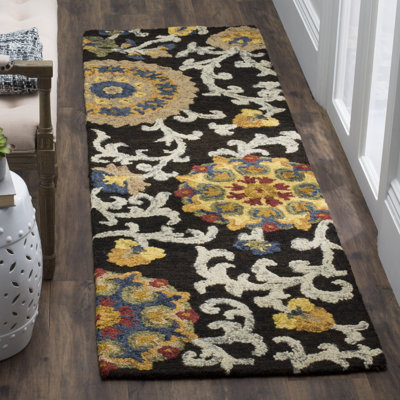 Emrick Hand Tufted Wool Floral Rug