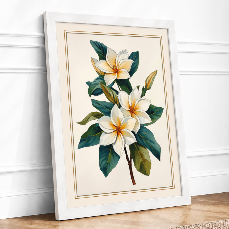 Study Botanical - Framed Print, A2 - 59.4 x 42.0 cm, White
