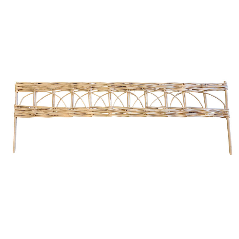 Criss Cross Tan Wood Lawn Edging