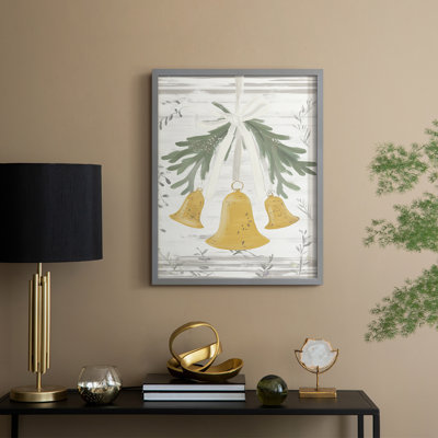 «Christmas Holiday Art» CECXV, reproduction d'art encadrée - bois massif