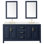 Meuble-lavabo double 72 po avec plateau en quartz et miroir Daria