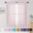 Sheer Curtain 2 Panels Set, Elegant Airy Transparent Rod Pocket Sheer French Door Curtains & Drapes For Living Room Bedroom, Blush Sheer Window Treatments, 42W Inch-1728363797-1728363798
