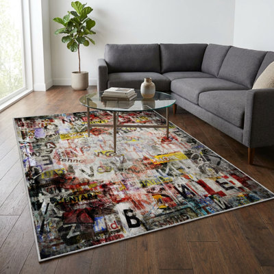 Tapis abstrait graffiti urbain