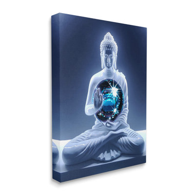 «Buddha With Disco Ball Wrarap Canvas» par Ziwei Li sur toile