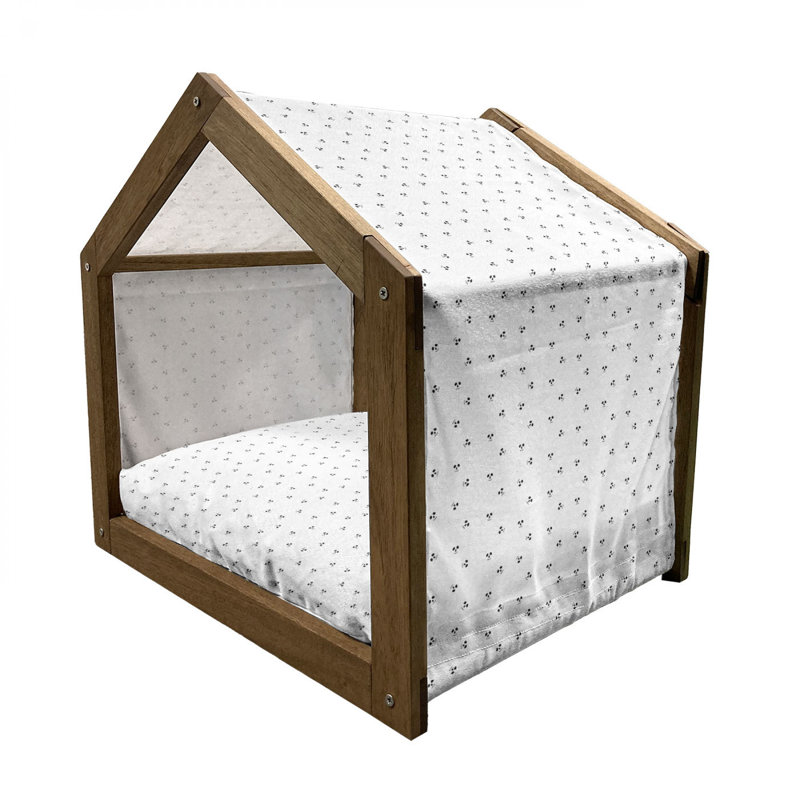 Niche pour chien en bois gris, H 22,44 po x l 23,62 po x P 17,72 po